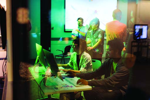 NYU students in the Daimler lab