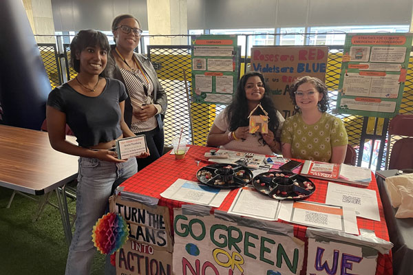 The event featured student initiatives such as the Climate Action Emergency Group.