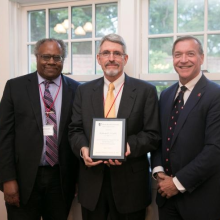 Ed Coyle received the "Advancing Civic Engagement and Socially Beneficial Science and Engineering" Award